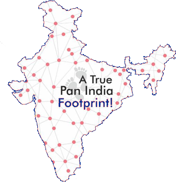 Full map showing GlobaTrust's pan-India footprint